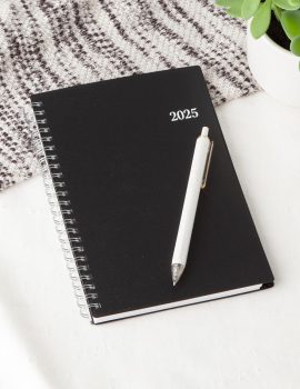 Blue Sky 2025 Weekly and Monthly Planner Calendar, Includes January 2025 – December 2025, 5″ x 8″, Flexible Cover, Laminated Tabs, Wirebound, Enterprise