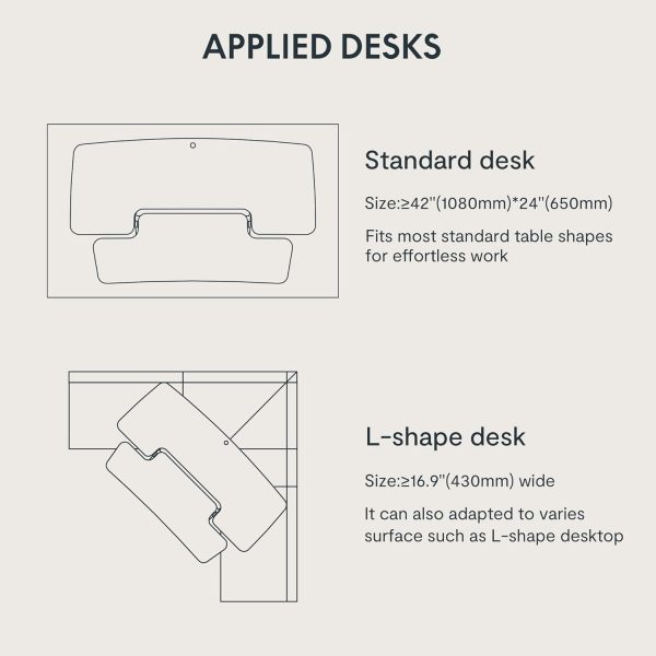 FLEXISPOT Sit to Stand up Desk Riser 42in Standing Desk Converter Height Adjustable Computer Workstation with Large Keyboard Tray Black - Image 7