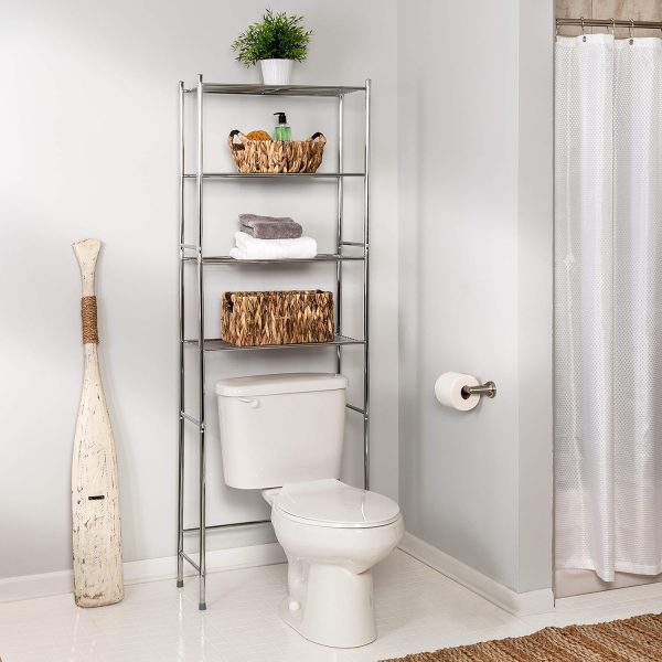 Honey-Can-Do 4-Tier Space Saver Shelf, Chrome, 24.02" L x 11.02" W x 67.72" H, BTH-05281 - Image 2