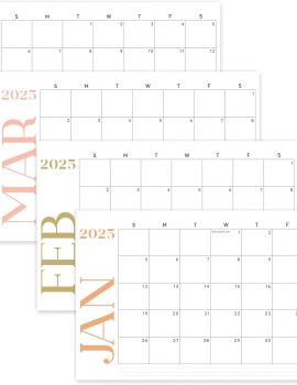 S&O Modern Large Desk Calendar from January 2025-June 2026 – Tear-Away Table Calendar 2025-2026 – Desktop Blotter – Academic Desk Planner – Desk Pad Large – 11x17in