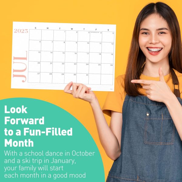 S&O Modern Large Desk Calendar from January 2025-June 2026 - Tear-Away Table Calendar 2025-2026 - Desktop Blotter - Academic Desk Planner - Desk Pad Large - 11x17in - Image 9