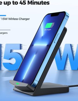 Wireless Charger [2 Pack],15W Fast Wireless Charging Stand,Wireless Charger Compatible with iPhone 15/15 Plus/15 Pro Max/14/13/12 /11Pro Max/XR/XS/X/8 Plus,Galaxy S23/S22/S21/S20 Note 20/10,Google,etc
